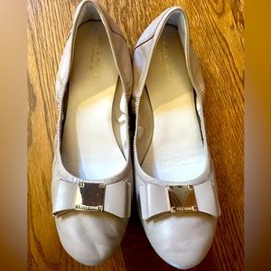 Cole Haan Grand Series Ballet Flats, Gold Metal Bow, Sz 9B